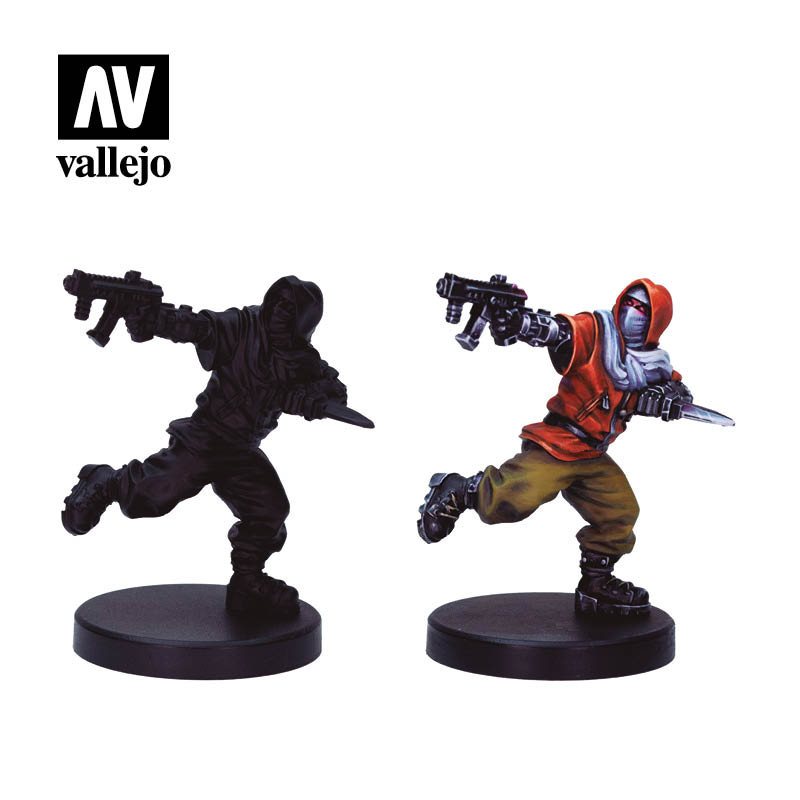 Vallejo Game Colour Cyberpunk Combat Zone 8 Colour Acrylic Paint Set w/ Nemo miniature