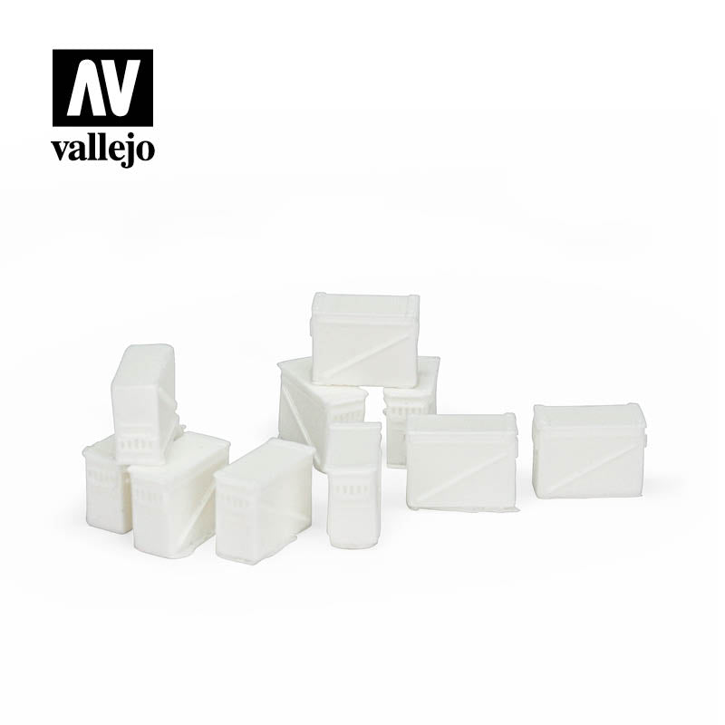 Vallejo Large Ammo Boxes 12.7mm Diorama Accessory