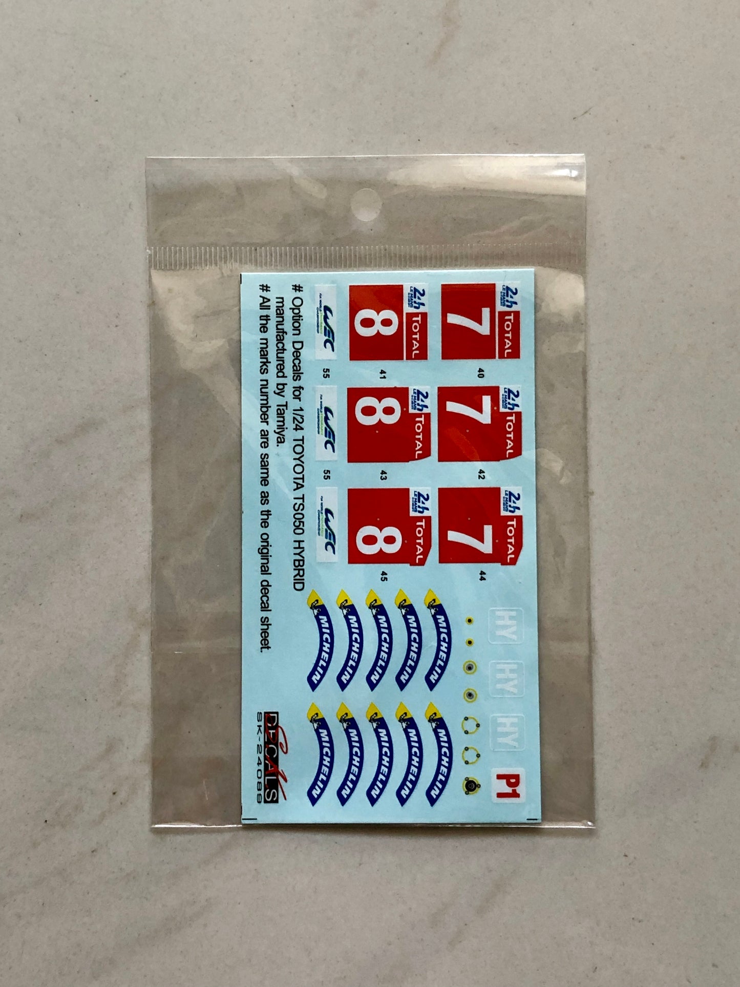 S.K. Decals 1:24 Toyota TS050 Hybrid Le Mans 24 Hour 2018 Additional Decals