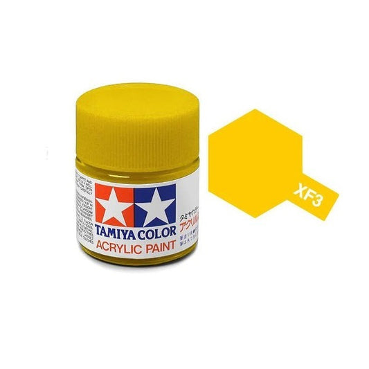 Tamiya Color Acrylic Paint XF-3 Flat Yellow 10ml