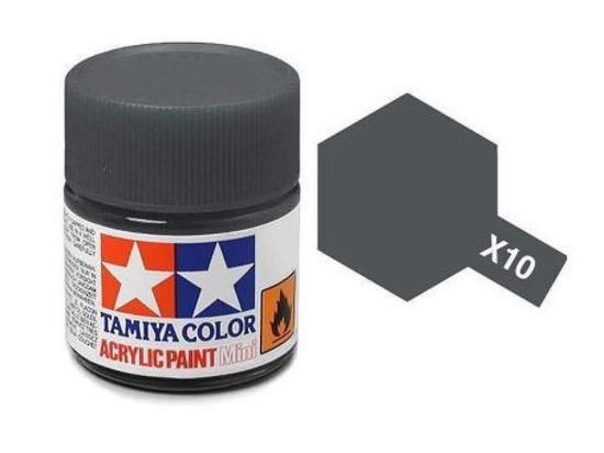 Tamiya Color Acrylic Paint X-10 Gloss Gun Metal 10ml