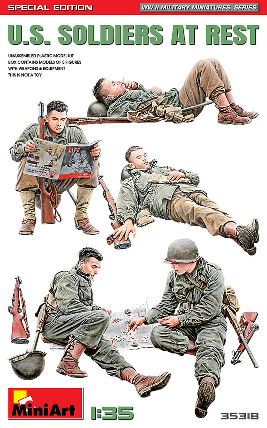 Miniart 1:35 U.S Soldiers at Rest Special Edition Figure Set