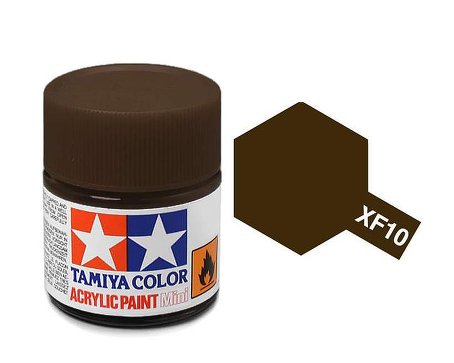 Tamiya Color Acrylic Paint XF-10 Flat Brown 10ml