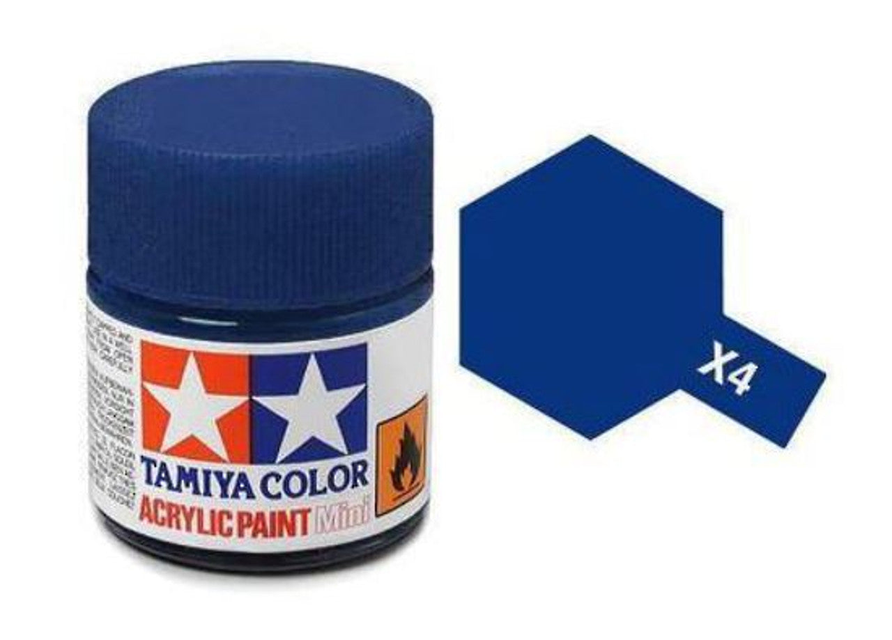 Tamiya Color Acrylic Paint X-4 Gloss Blue 10ml