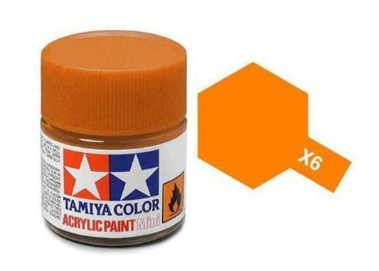 Tamiya Color Acrylic Paint X-6 Gloss Orange 10ml