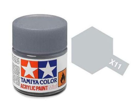 Tamiya Color Acrylic Paint X-11 Chrome Silver 10ml