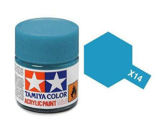 Tamiya Color Acrylic Paint X-14 Gloss Sky Blue 10ml