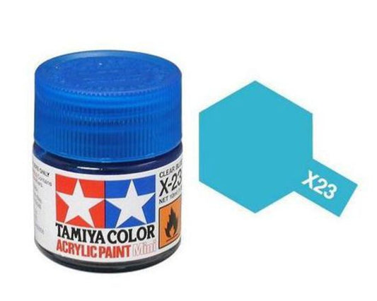 Tamiya Color Acrylic Paint X-23 Clear Blue 10ml