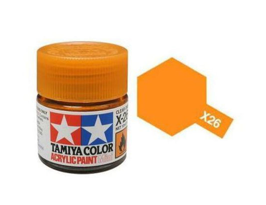 Tamiya Color Acrylic Paint X-26 Clear Orange 10ml