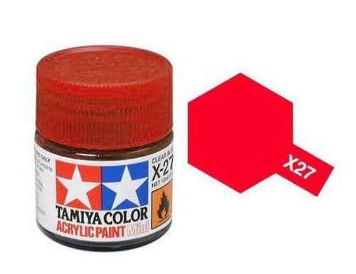 Tamiya Color Acrylic Paint X-27 Clear Red 10ml