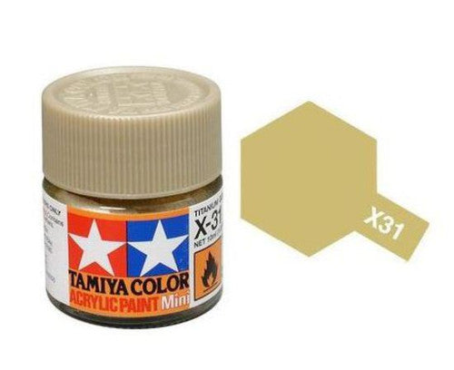 Tamiya Color Acrylic Paint X-31 Titanium Gold 10ml