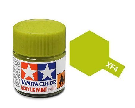 Tamiya Color Acrylic Paint XF-4 Flat Yellow Green10ml