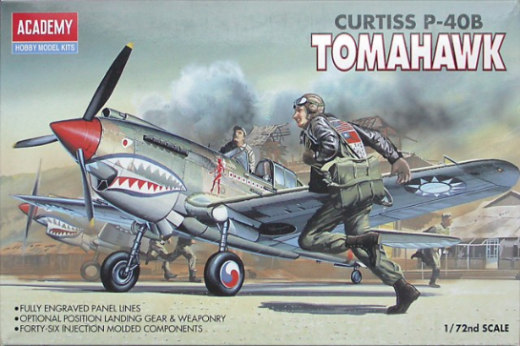 Academy 1/72 P-40B Tomahawk Plastic Model Kit