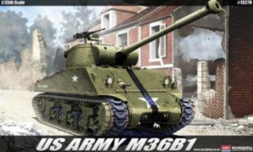 Academy 1/35 US Army M36B1 GMC Plastic Model Kit