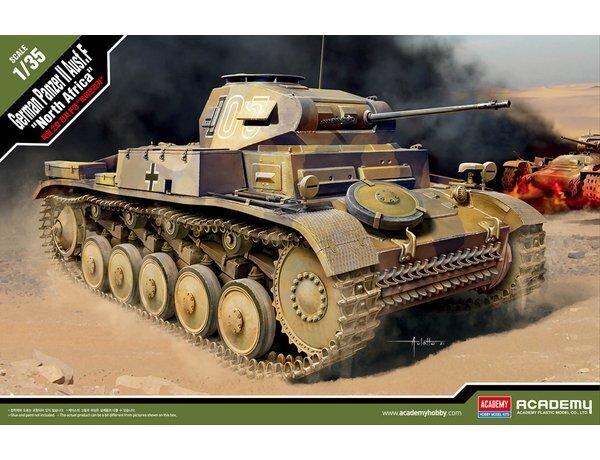 Academy 1/35 Panzer 2 Ausf. F, North Africa Plastic model kit