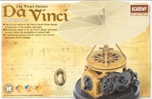 Academy Da vinci Helicopter Plastic Model Kit