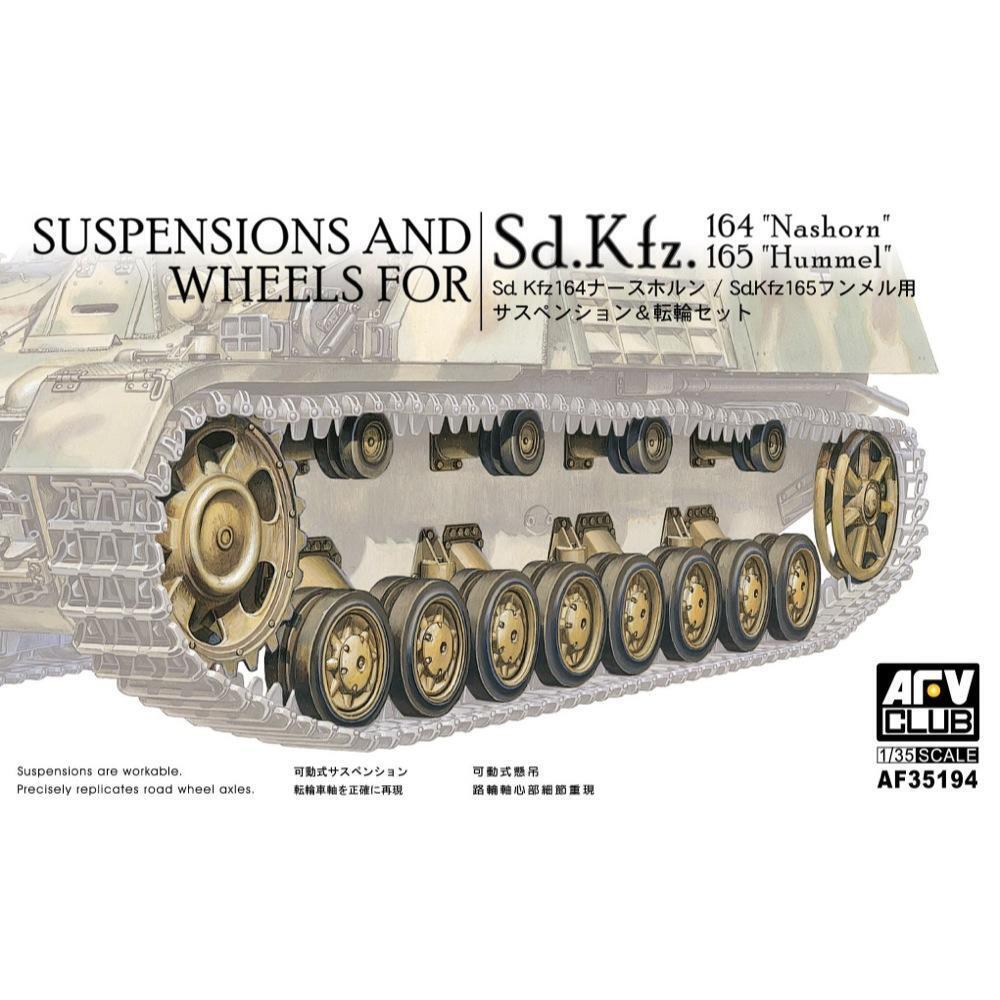 AFV Club 1/35 Suspensions And Wheels For Sd.Kfz.164 Plastic Model Kit