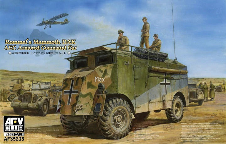 AFV Club 1/35 AEC Armoured Command Vehicle (German,North Africa) Plastic Model Kit