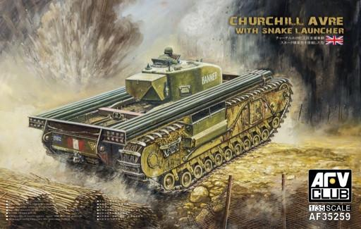 AFV Club 1/35 Churchill Avre w/Snake Launcher Plastic Model Kit