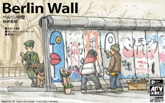 AFV Club Berlin Wall (3 Units Wall Set) Plastic Model Kit