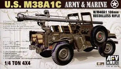 AFV Club 1/35 M38A1C T 106mm Recoiless Rifle Plastic Model Kit