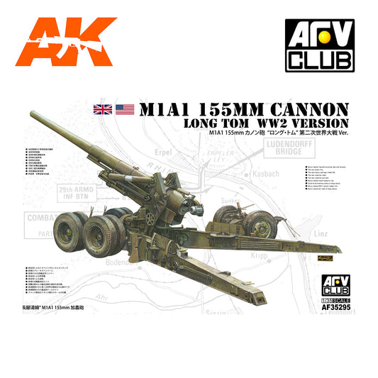 AFV Club 1/35 M1A1 155mm Cannon Long Tom WW 2 Version Plastic Model Kit