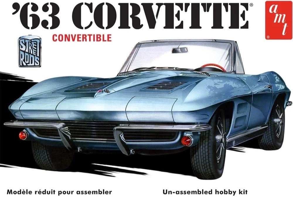AMT 1/25 1963 Chevy Corvette Convertible Plastic Model Kit