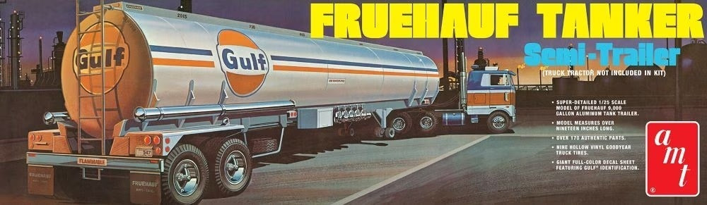 AMT 1/25 Fruehauf Tanker Gulf Plastic Model Kit