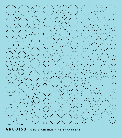 Archer 1:24 scale aircraft rivets in circular patterns