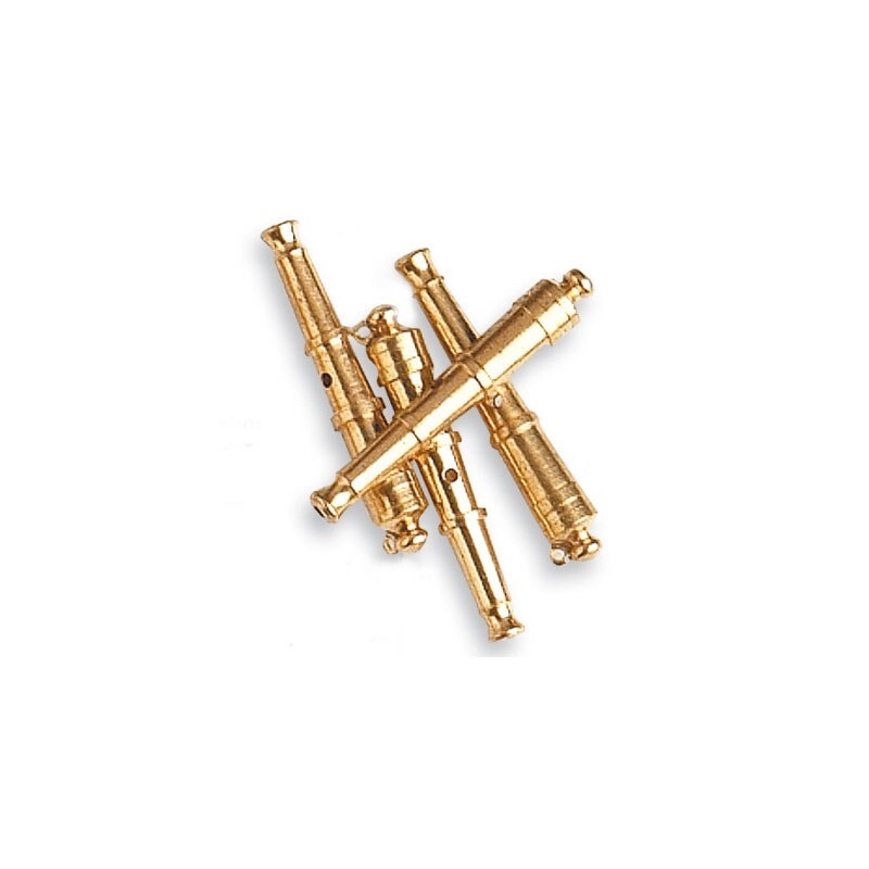 Artesania Cannon 30mm Brass (4) Wooden Ship Accessory