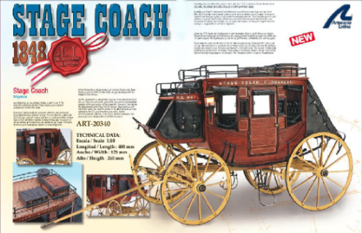 Artesania 1/10 Stage Coach 1848 Wooden Model