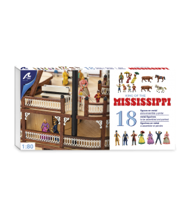 Artesania Set of 20 Metal Figurines and Animals For Mississippi Metal Accessory [20515F]