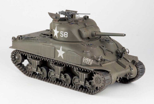 Asuka 1/35 U.S. Medium Tank M4A1 with Cast Cheek Lucky Tiger Plastic Model Kit