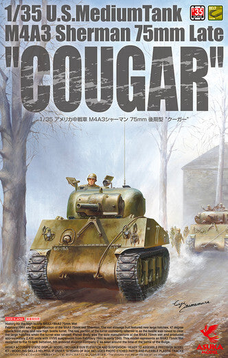 Asuka 1/35 M4A3 Sherman 75mm late "COUGAR" Plastic Model Kit