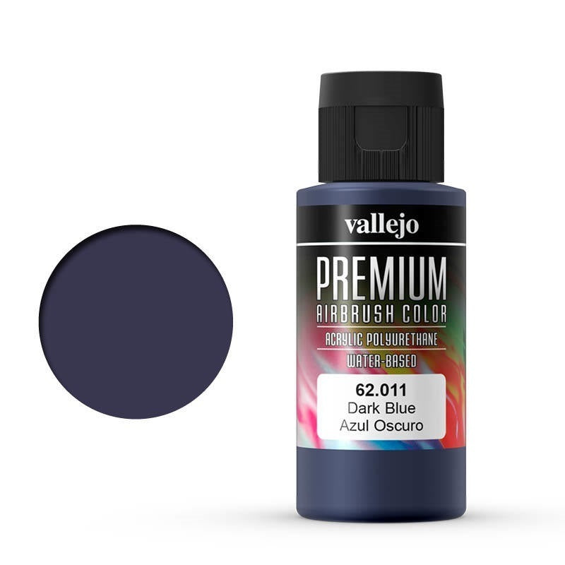 Vallejo Premium Colour Dark Blue 60 ml Acrylic Airbrush Paint