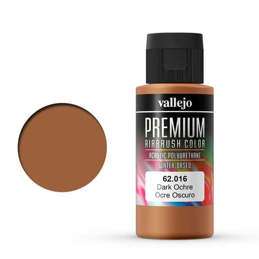 Vallejo Premium Colour Dark Ochre 60 ml Acrylic Airbrush Paint