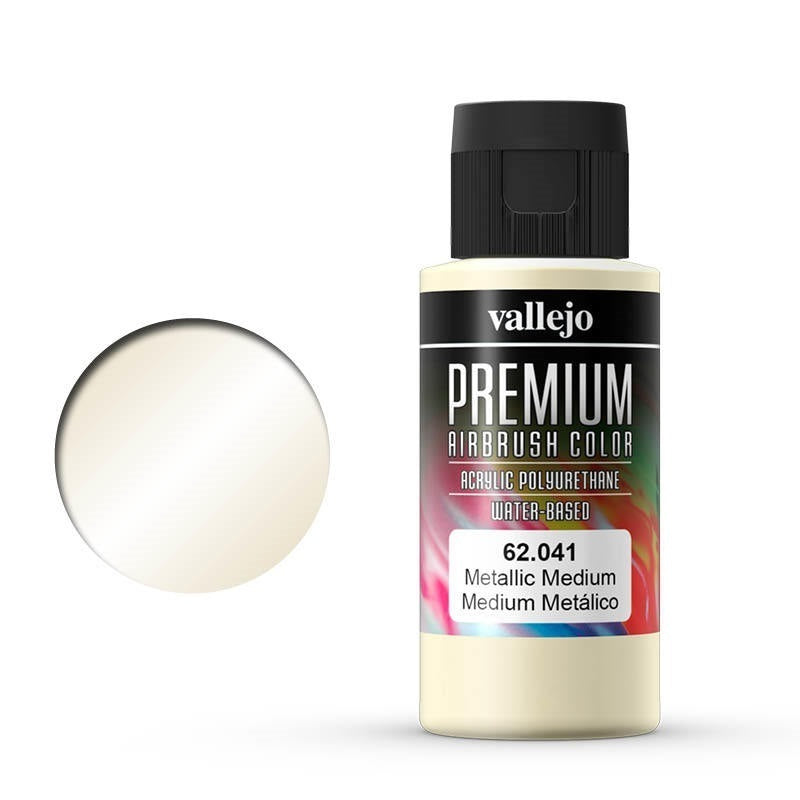 Vallejo Premium Colour Metallic Medium 60 ml Acrylic Airbrush Paint