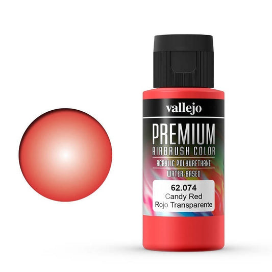 Vallejo Premium Colour Candy Red 60 ml Acrylic Airbrush Paint