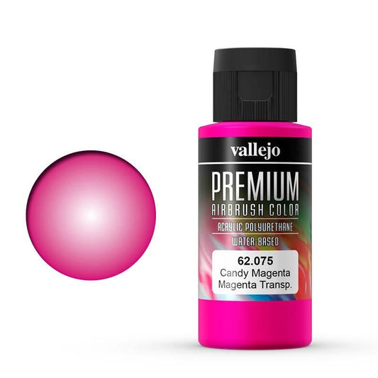 Vallejo Premium Colour Candy Magenta 60 ml Acrylic Airbrush Paint