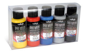 Vallejo Premium Colour Metallics 5 Colour Set Acrylic Airbrush Paint