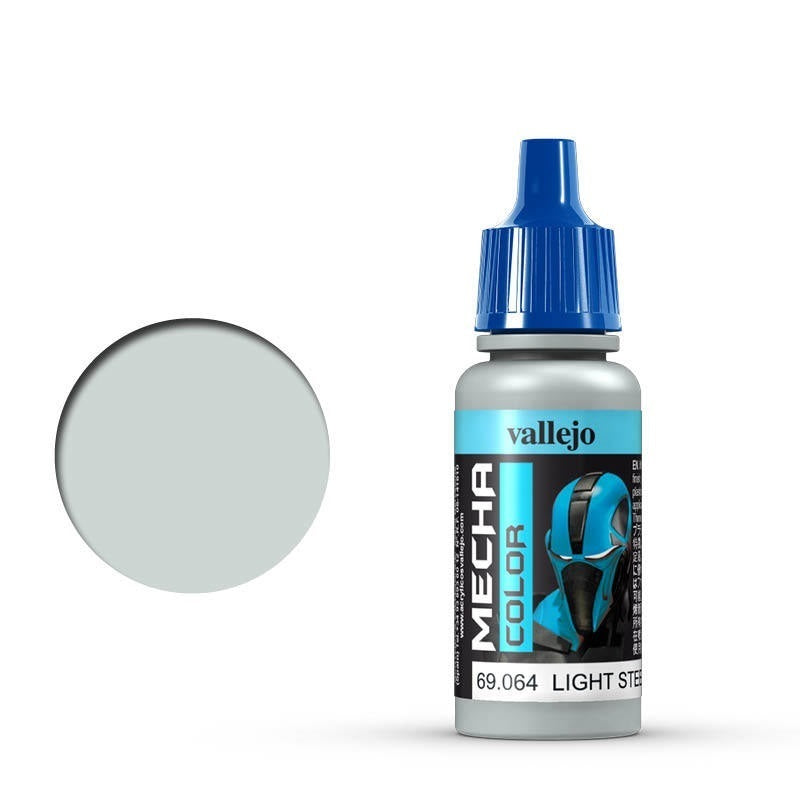 Vallejo Mecha Colour Light Steel 17ml Acrylic Airbrush Paint