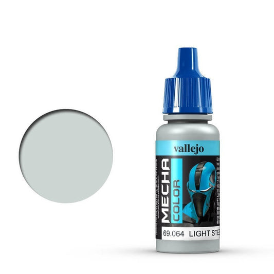 Vallejo Mecha Colour Light Steel 17ml Acrylic Airbrush Paint