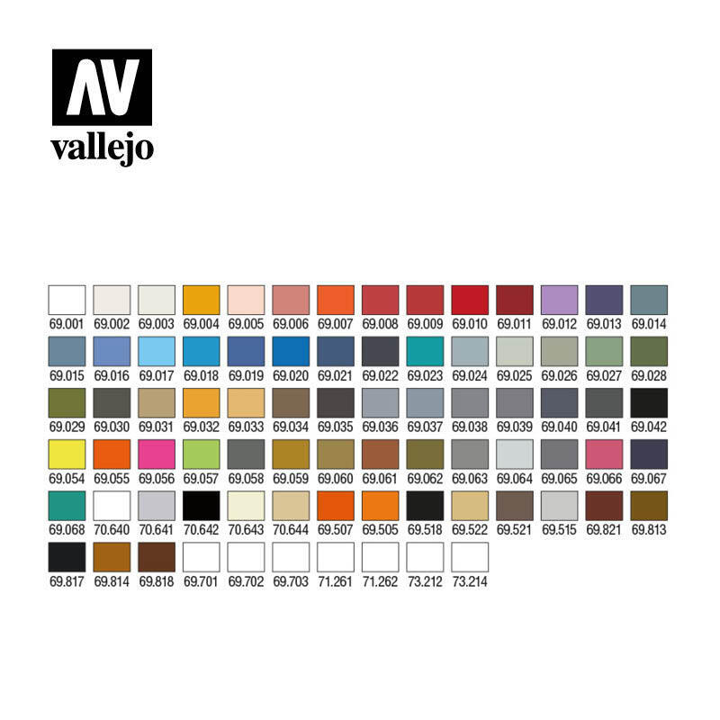 Vallejo Mecha Colour Case 80 Colour Acrylic Paint Set