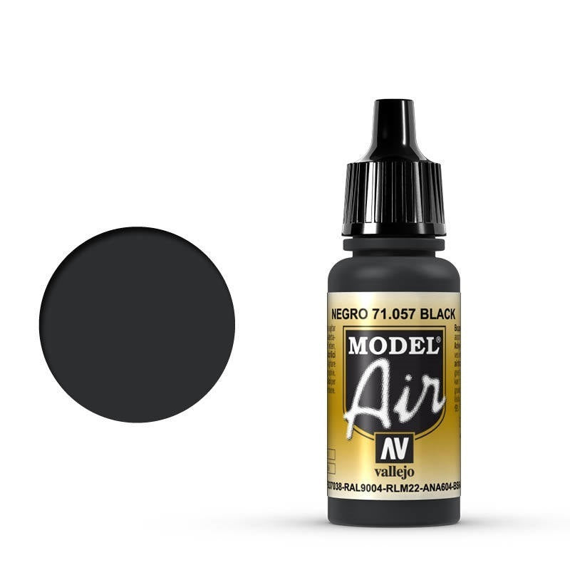 Vallejo Model Air Black 17 ml Acrylic Airbrush Paint