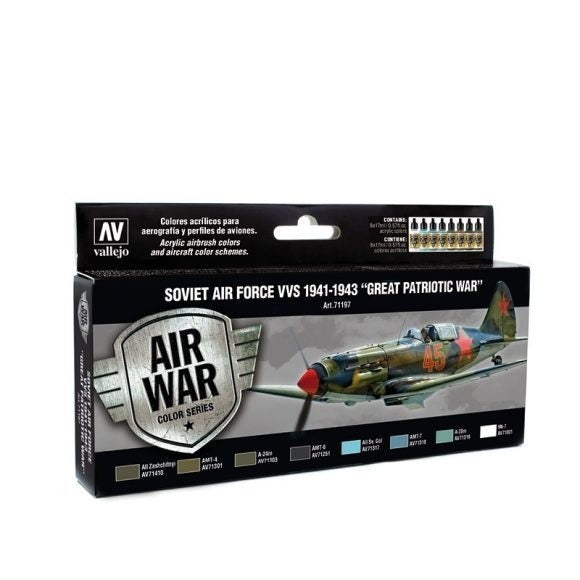 Vallejo Model Air Soviet Air Force VVS 1941 To 1943 Great Patriotic War 8 Acrylic Paint Set