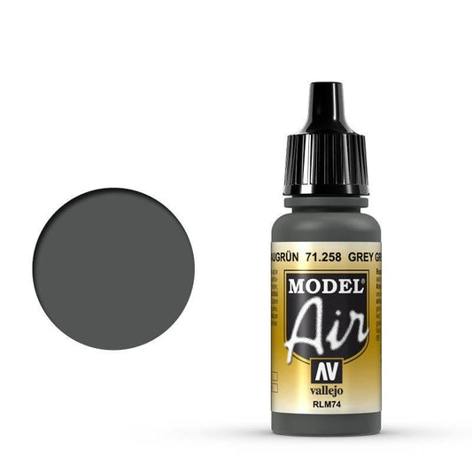 Vallejo Model Air Grey Green RLM74 17 ml Acrylic Airbrush Paint