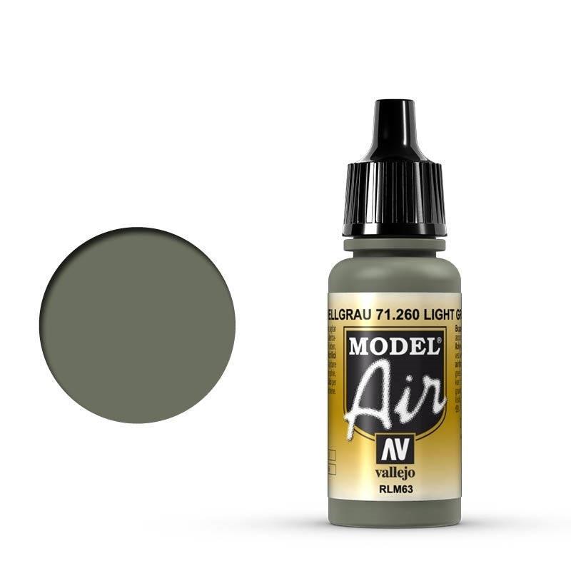 Vallejo Model Air Light Grey RLM63 17 ml Acrylic Airbrush Paint