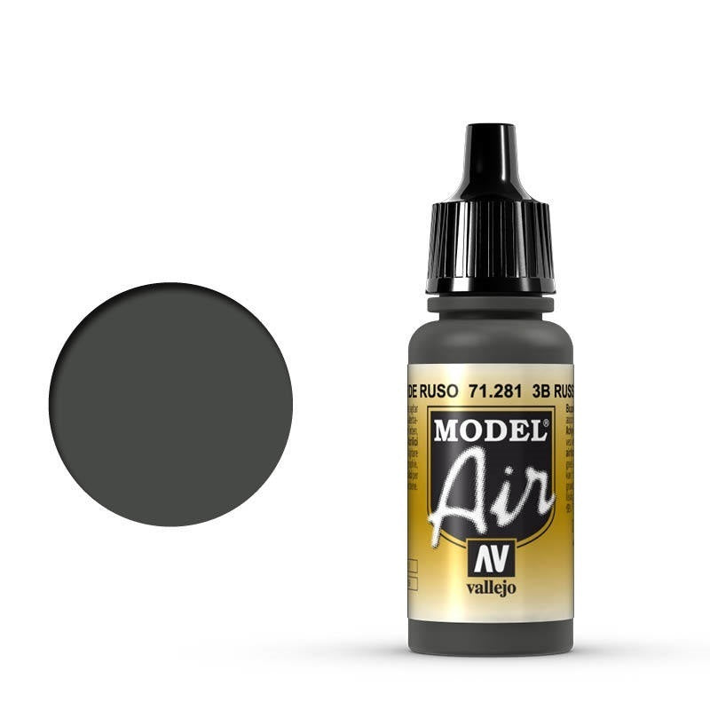 Vallejo Model Air 3B Russian Green 17 ml Acrylic Airbrush Paint