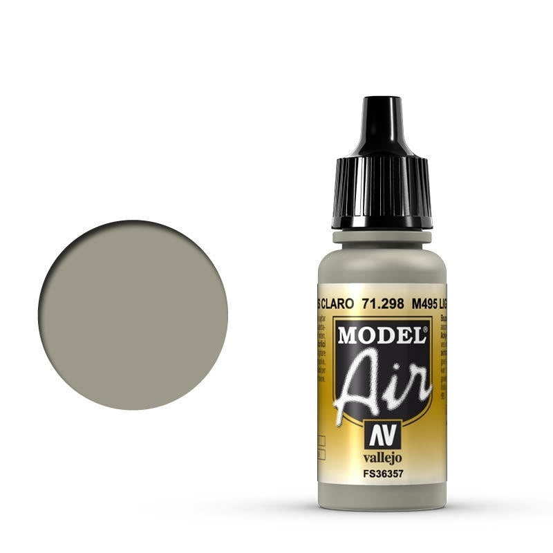 Vallejo Model Air M495 Light Gray 17 ml Acrylic Airbrush Paint