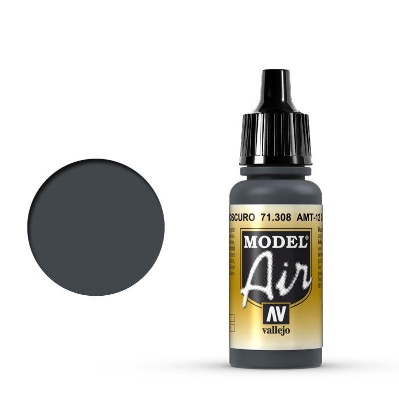 Vallejo Model Air AMT-12 Dark Grey 17 ml Acrylic Airbrush Paint